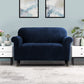 Velvet Sofa Cover Plush Couch Cover Lounge Slipcover 2-Seater Sapphire