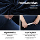 Velvet Sofa Cover Plush Couch Cover Lounge Slipcover 3-Seater Sapphire