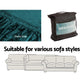 Velvet Sofa Cover Plush Couch Cover Lounge Slipcover 4-Seater Agate Green