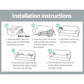 Velvet Sofa Cover Plush Couch Cover Lounge Slipcover 4-Seater Sapphire