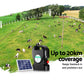 20km Electric Fence Energiser Solar Energizer Charger Farm Animal 1.2J