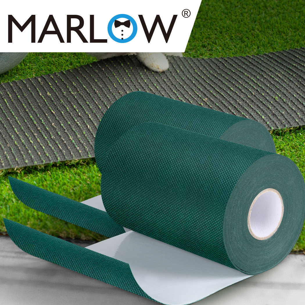 Set of 2 20M Artificial Grass Self Adhesive Synthetic Turf Lawn Carpet Joining Tape Glue Peel