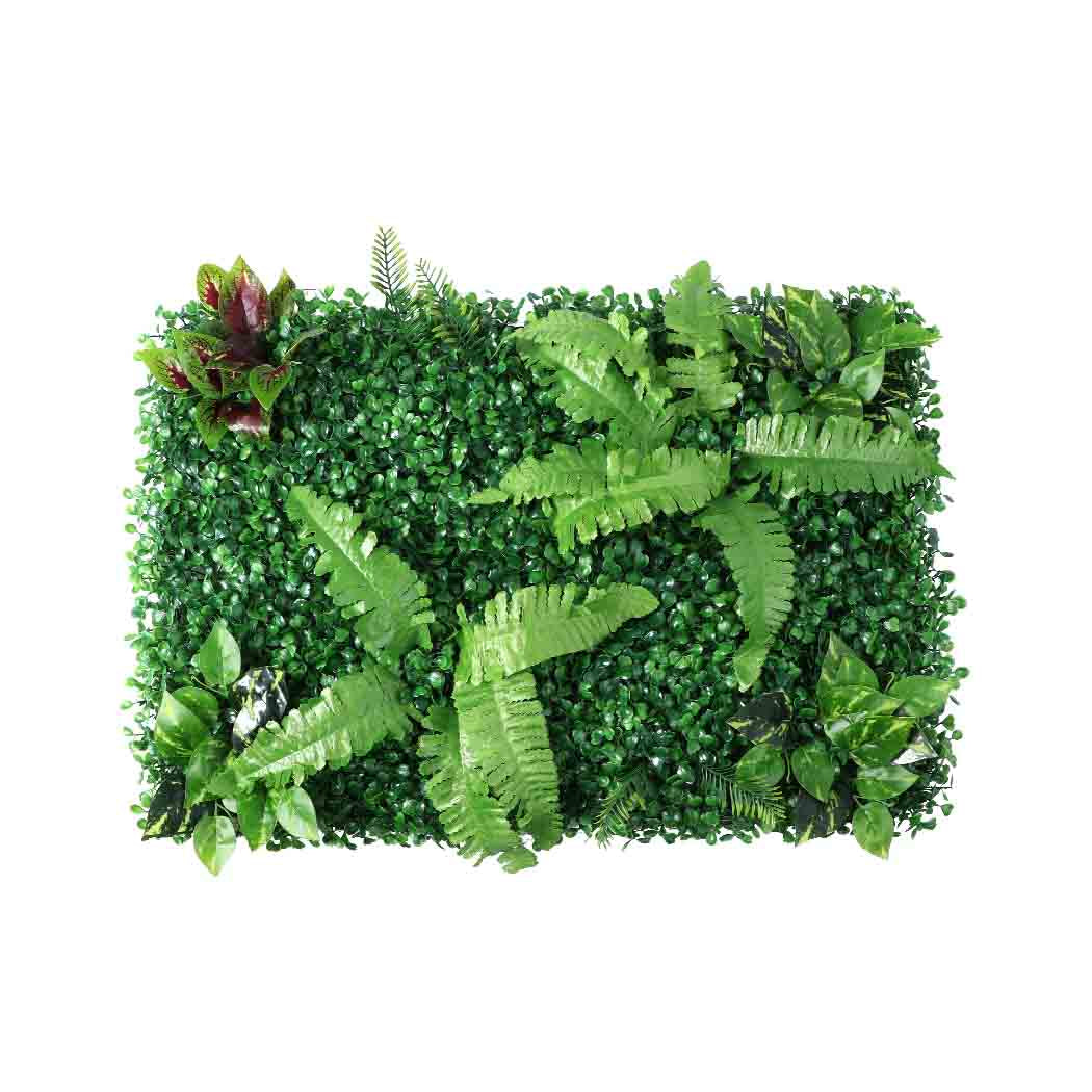 Set of 4 Artificial Hedge Grass Plant Hedge Fake Vertical Garden Green Wall Ivy Mat Fence