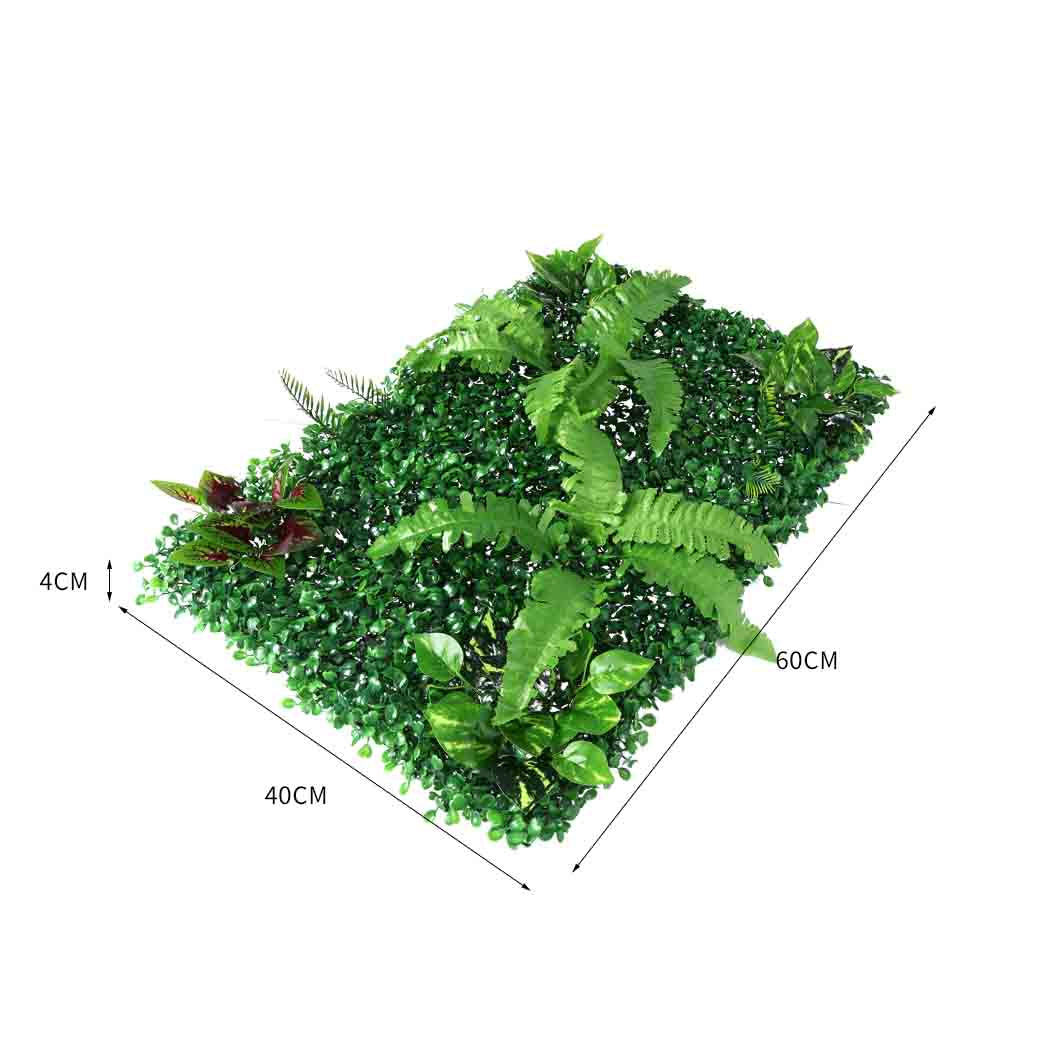 Set of 6 Artificial Hedge Grass Plant Hedge Fake Vertical Garden Green Wall Ivy Mat Fence