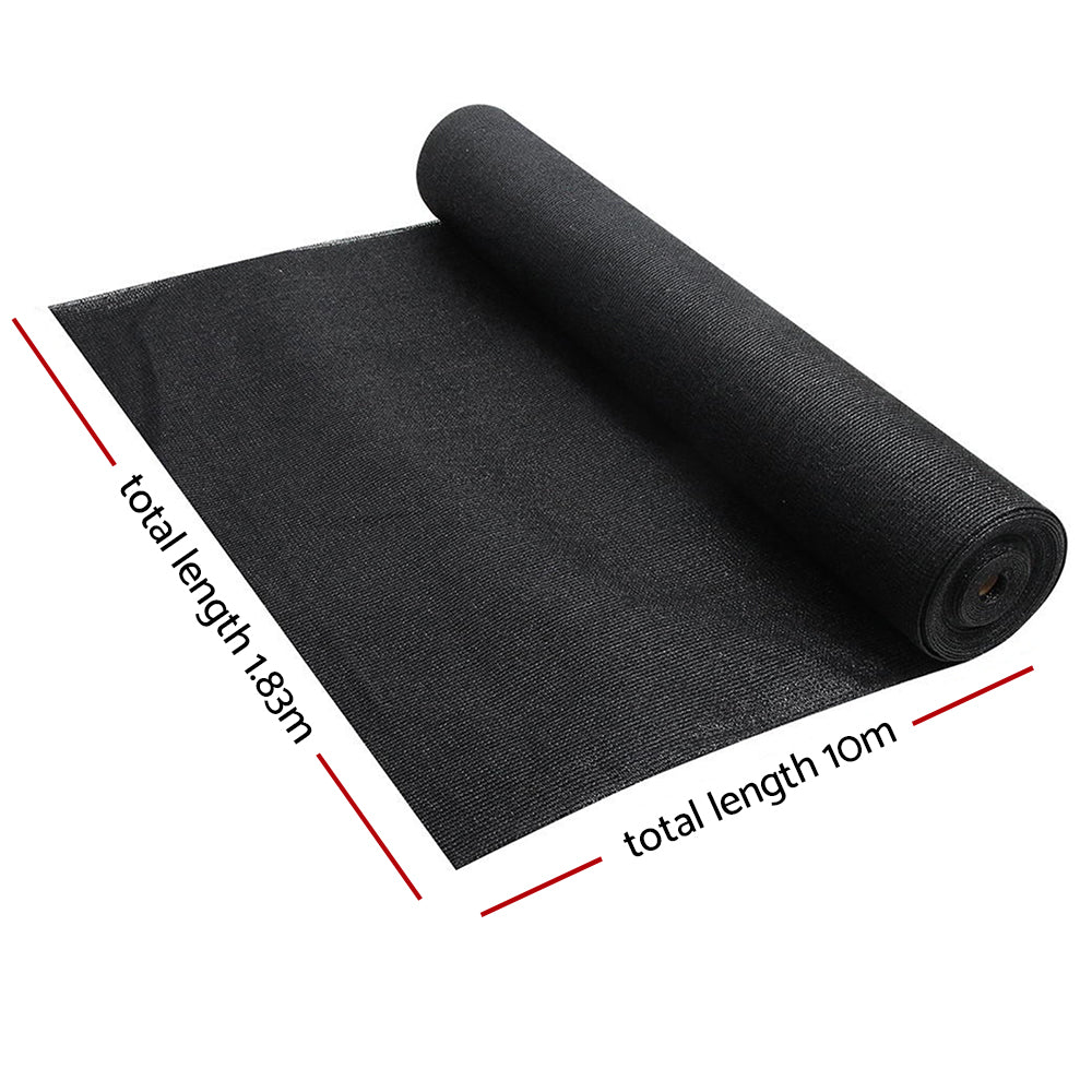 1.83x10m Shade Sail Cloth - Black