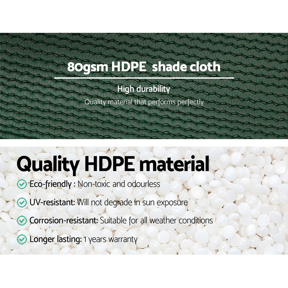 Instahut 30% Shade Cloth 1.83x50m Shade cloth Wide Heavy Duty Green