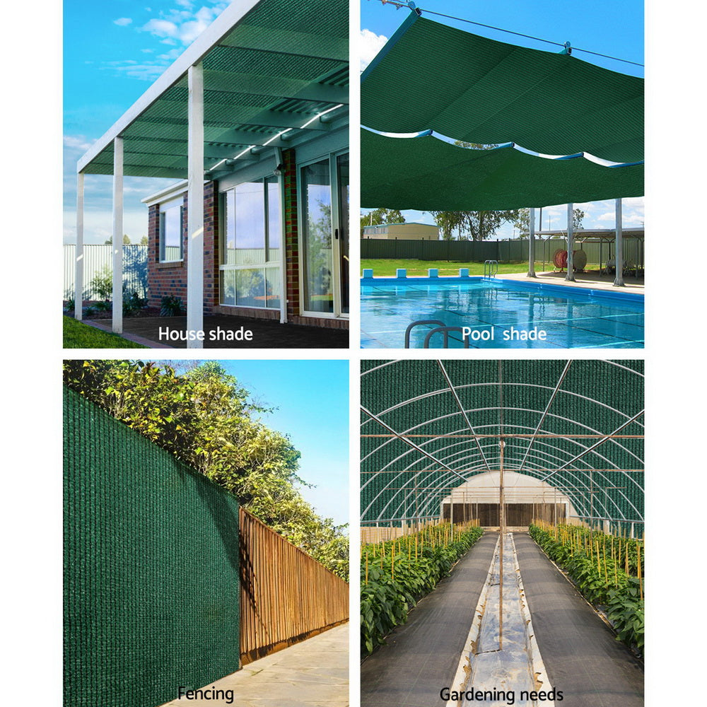 Instahut 90% Shade Cloth 3.66x10m Shade cloth Sail Heavy Duty Green