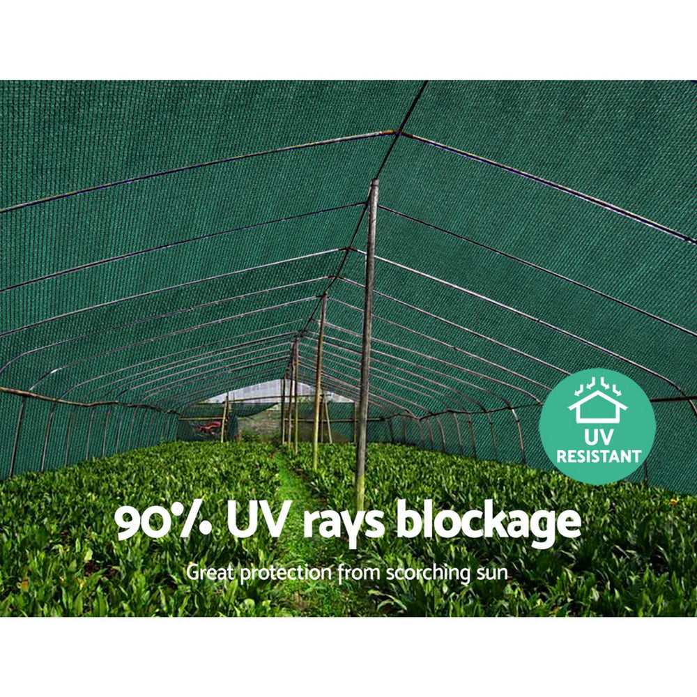 Instahut 90% Shade Cloth 3.66x10m Shade cloth Sail Heavy Duty Green