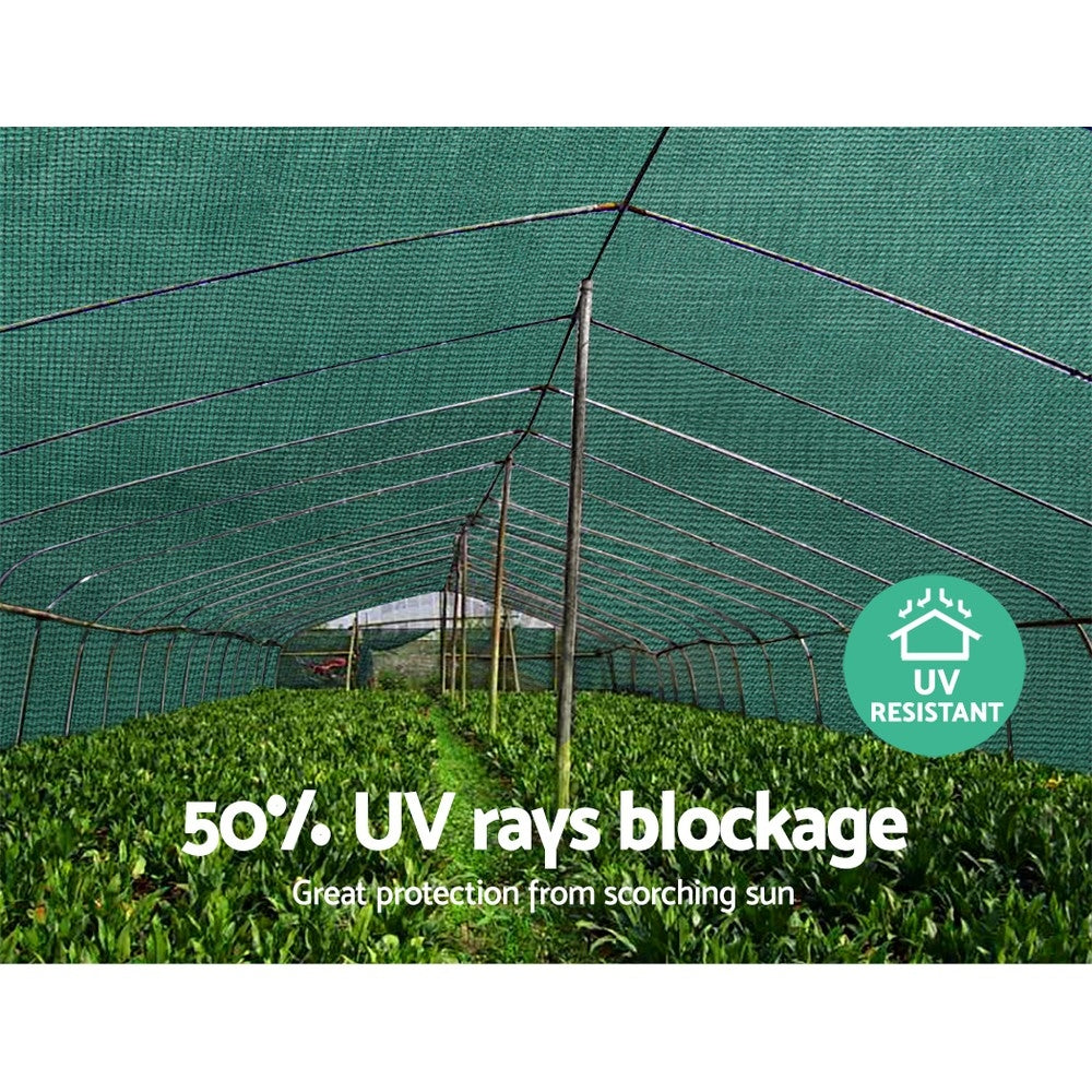 3.66x20m 50% UV Shade Cloth Shadecloth Sail Garden Mesh Roll Outdoor Green