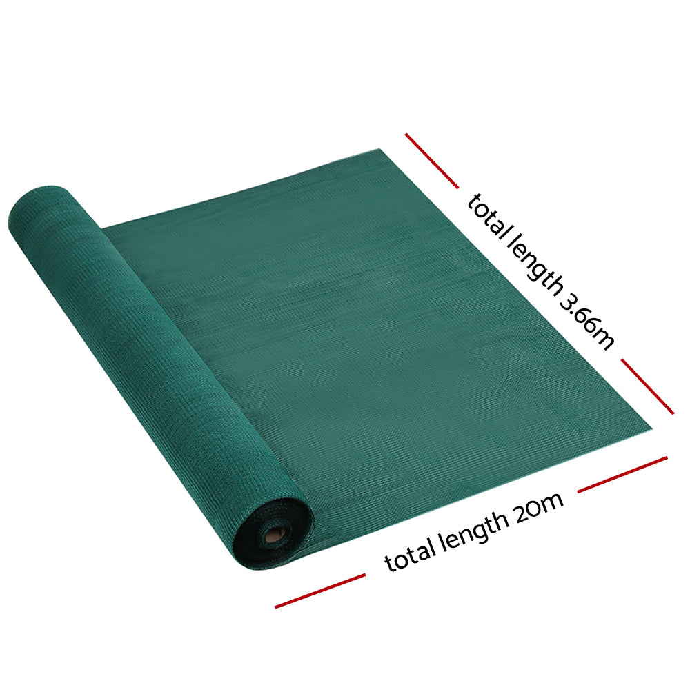 3.66x20m 30% UV Shade Cloth Shade cloth Sail Garden Mesh Roll Outdoor Green