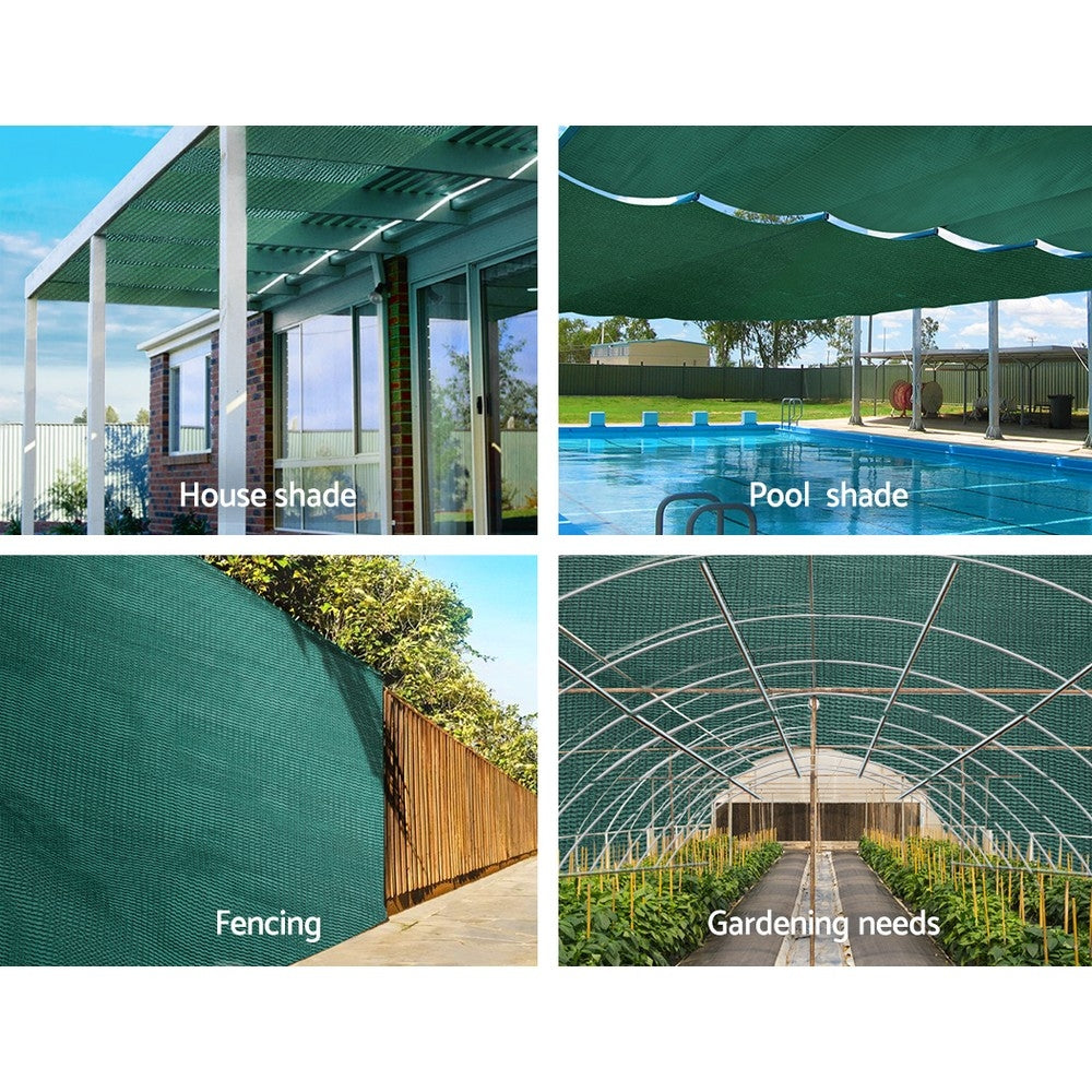 3.66x20m 30% UV Shade Cloth Shade cloth Sail Garden Mesh Roll Outdoor Green