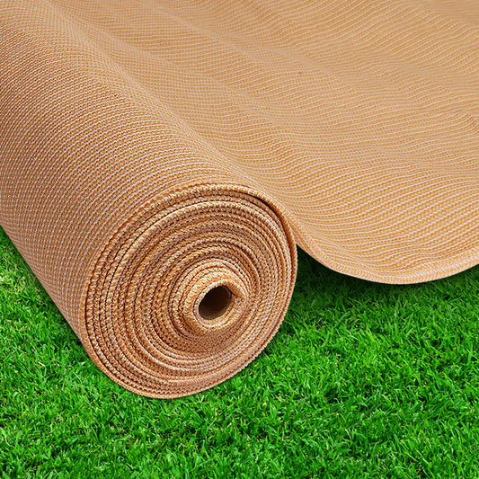 70% UV Sun Shade Cloth Shadecloth Sail Roll Mesh Outdoor 3.66x30m Beige