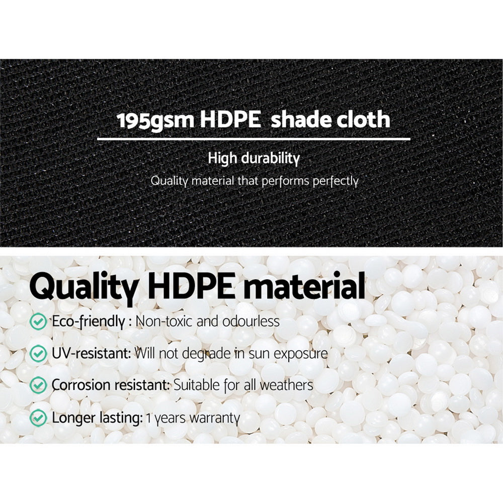 Instahut 90% Shade Cloth 3.66x30m Shade cloth Sail Heavy Duty Black