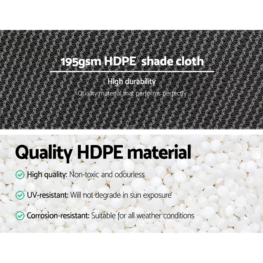 Instahut 90% Shade Cloth 3.66x30m Shade cloth Wide Heavy Duty White