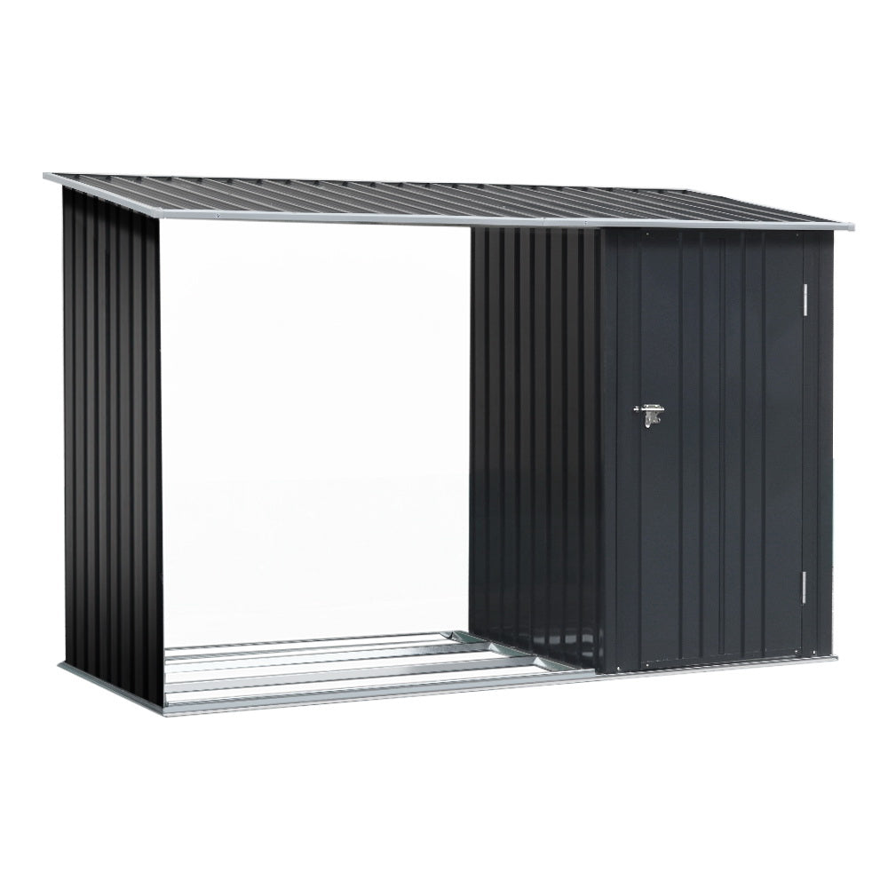 Garden Shed 2.49x1.04M Sheds Outdoor Tool Storage Workshop House Steel 2 in 1