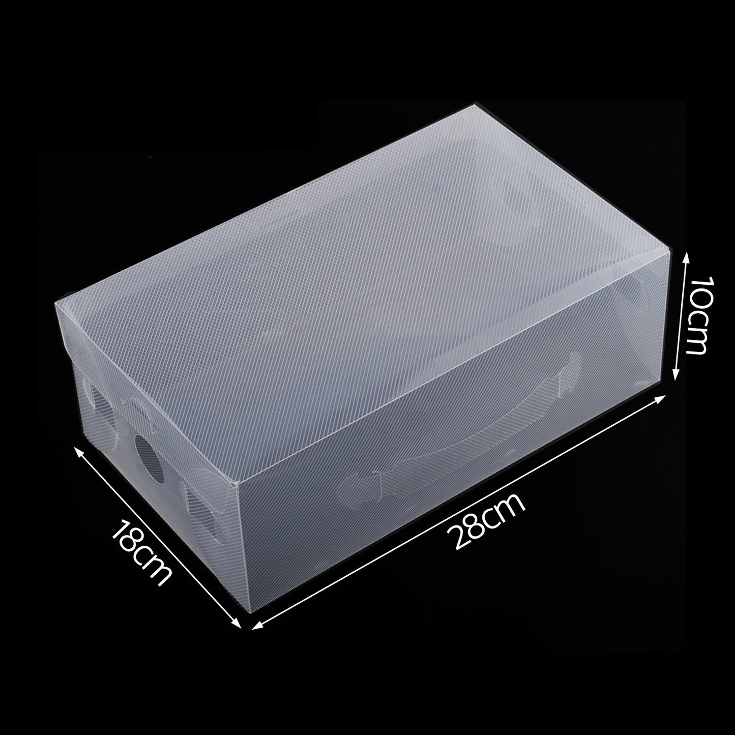 Set of 40 Clear Shoe Box Transparent Foldable Shoe Storage Stackable Case