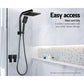 Shower Twins Tap Wall Bath Taps Brass Hot Cold Basin Bathroom Black