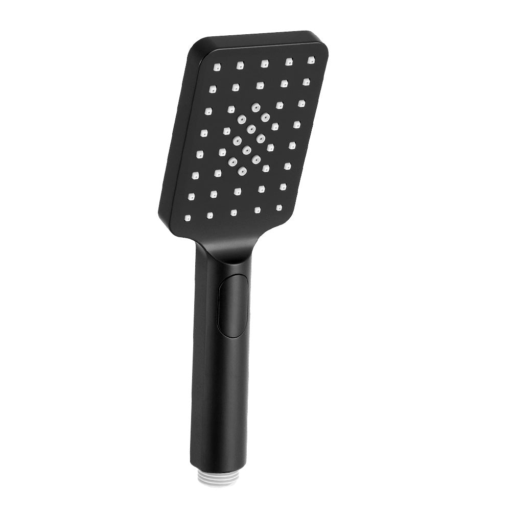 Handheld Shower Head 3.1'' High Pressure 3 Spray Modes Square - Black