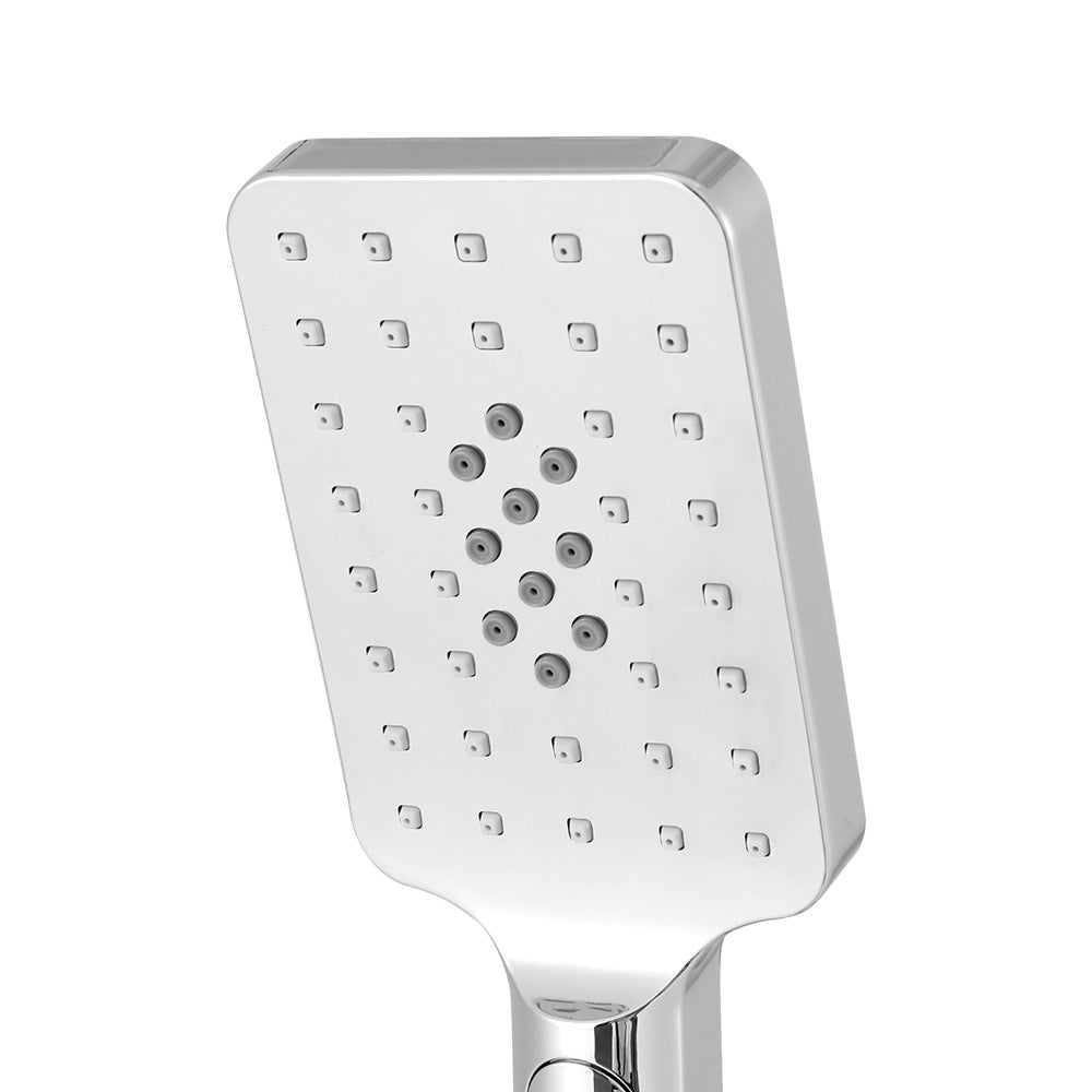Handheld Shower Head 3.1'' High Pressure 3 Spray Modes Square - Chrome