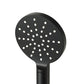 Handheld Shower Head Wall Holder 4.7'' High Pressure Adjustable 3 Modes - Black