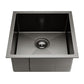 Kitchen Sink 44X44CM Stainless Steel Basin Single Bowl Laundry Black