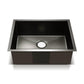 Kitchen Sink 60X45CM Stainless Steel Basin Single Bowl Laundry Black