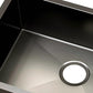 Kitchen Sink 60X45CM Stainless Steel Basin Single Bowl Laundry Black