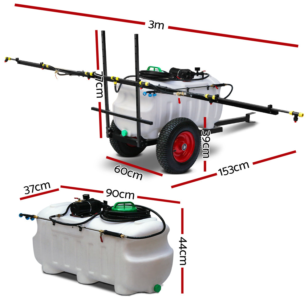 Weed Sprayer 100L Tank with 3m Boom Trailer