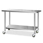 304 Stainless Steel Kitchen Benches Work Bench Food Prep Table with Wheels 1524Mmx610MM