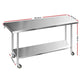 1829x762mm Commercial Stainless Steel Kitchen Bench with 4pcs Castor Wheels