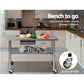 430 Stainless Steel Kitchen Benches Work Bench Food Prep Table with Wheels 1219Mmx610MM