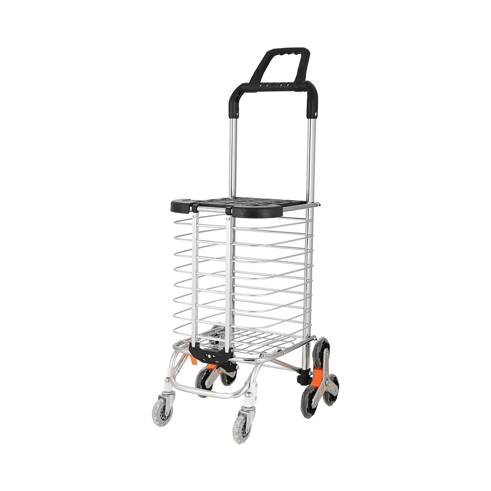 Foldable Shopping Cart Trolley 35L Grocery Bag Rolling Wheel Portable