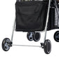 Pet Stroller Dog Cat Pram Foldable Carrier Travel 4 Wheels Pushchair Black Large