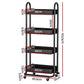 Storage Trolley Kitchen Cart 4 Tiers - Black