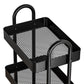 Storage Trolley Kitchen Cart 4 Tiers - Black