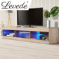 Leif 150cm TV Cabinet LED Entertainment Unit Storage Stand Cabinets Modern - Oak