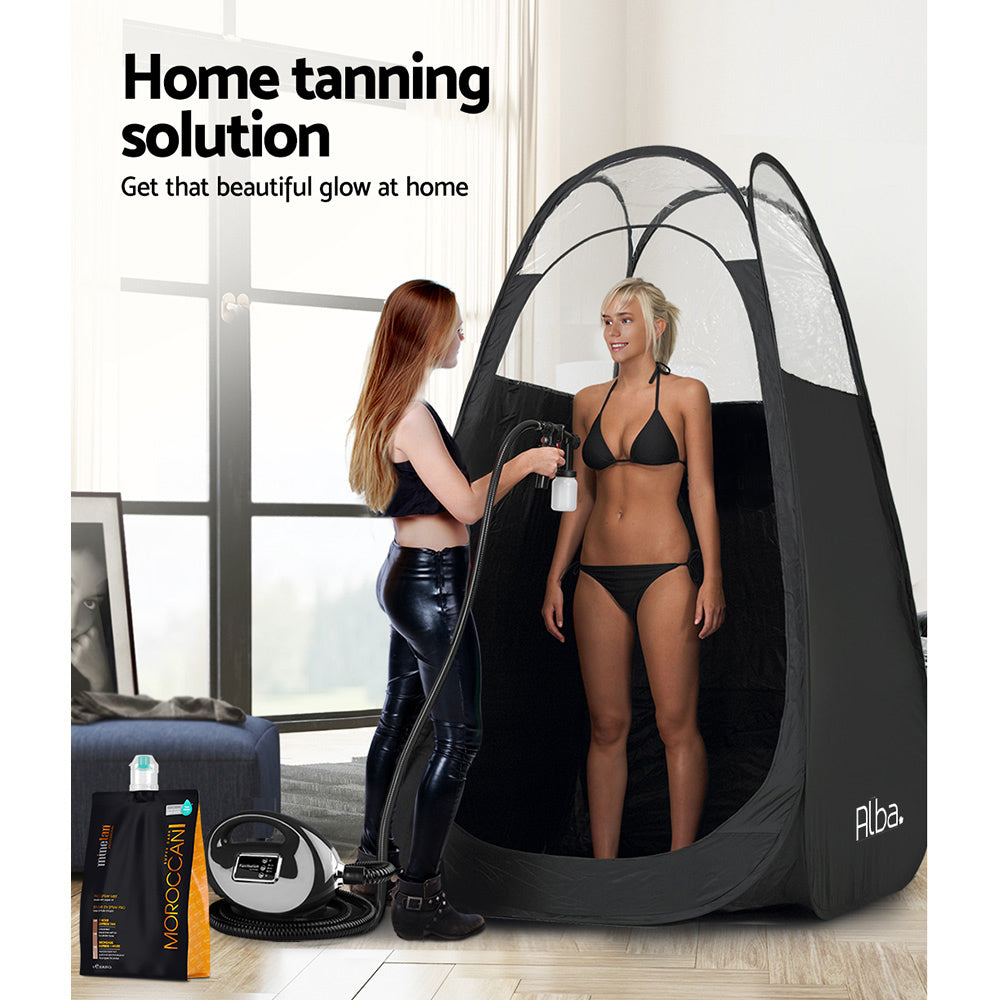 tanning tent Large Black Pop Up Spray Tan Tent Tanning Mobile Booth Online in Australia  – Factory Buys