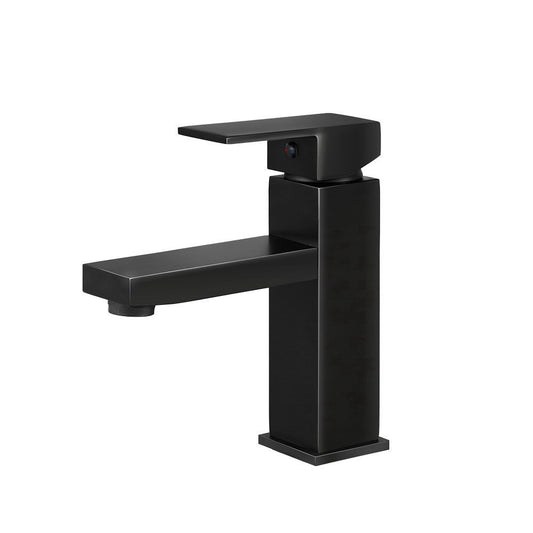 Bathroom Basin Mixer Tap Square Faucet Vanity Laundry Black