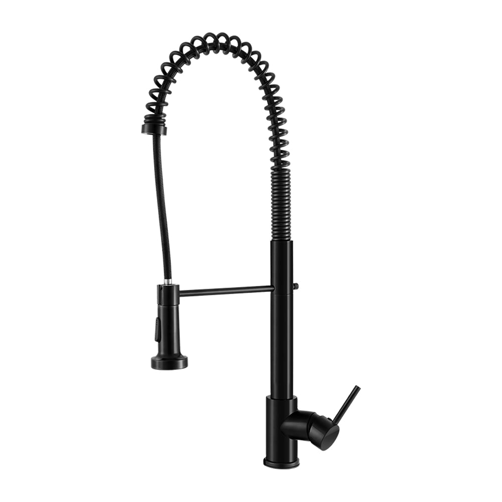 Pull Out Kitchen Tap Mixer Basin Taps Faucet Vanity Sink Swivel Brass WEL In Black
