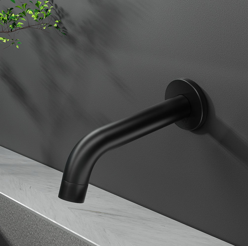 Bathroom Mixer Spout Wall Bath Tap Round Shower Bathtub Black