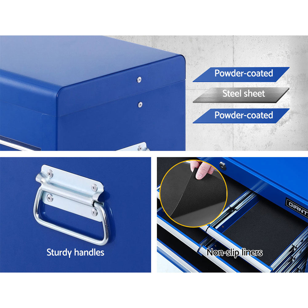 10-Drawer Tool Box Chest Cabinet Garage Storage Toolbox Blue