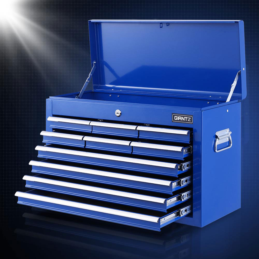 10-Drawer Tool Box Chest Cabinet Garage Storage Toolbox Blue