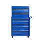 14 Drawers Toolbox Chest Cabinet Mechanic Trolley Garage Tool Storage Box - Blue