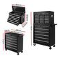 15 Drawers Tool Box Chest Trolley Cabinet Garage Storage Boxes Organizer Black