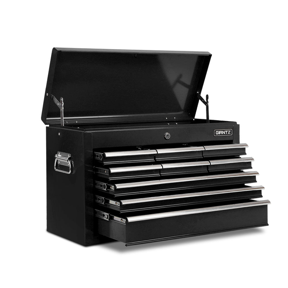9 Drawer Mechanic Tool Box Cabinet Storage - Black