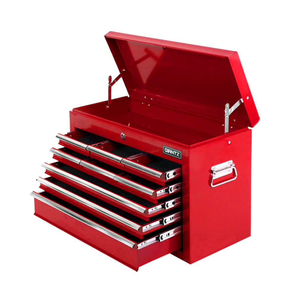 9 Drawer Mechanic Tool Box Cabinet Storage - Red