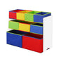 Kids Toy Box 9 Bins Storage Rack Organiser Wooden Bookcase 3 Tier White