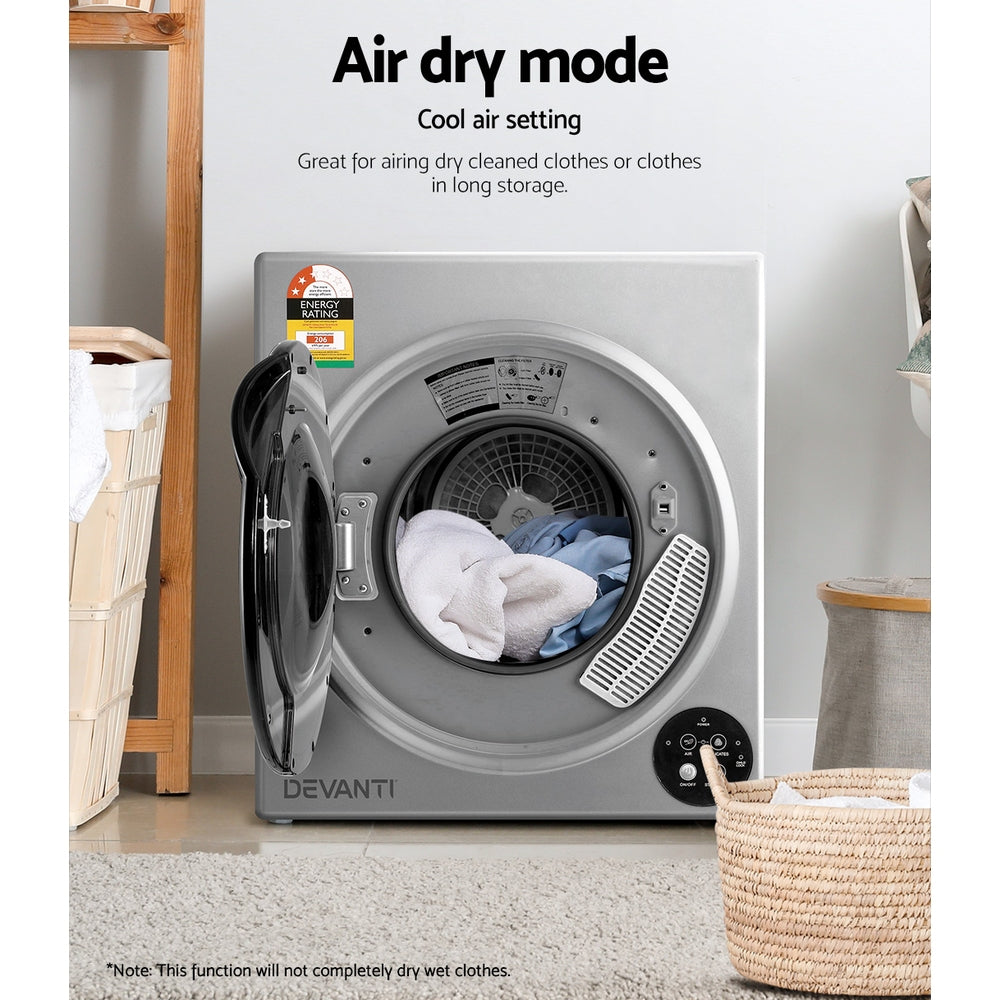 Tumble Dryer 5kg Fully Auto Silver