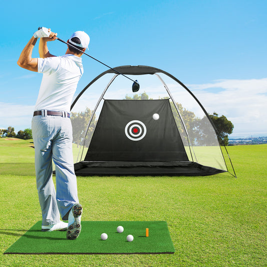 3M Golf Practice Net And Training Mat Set Driving Target Black