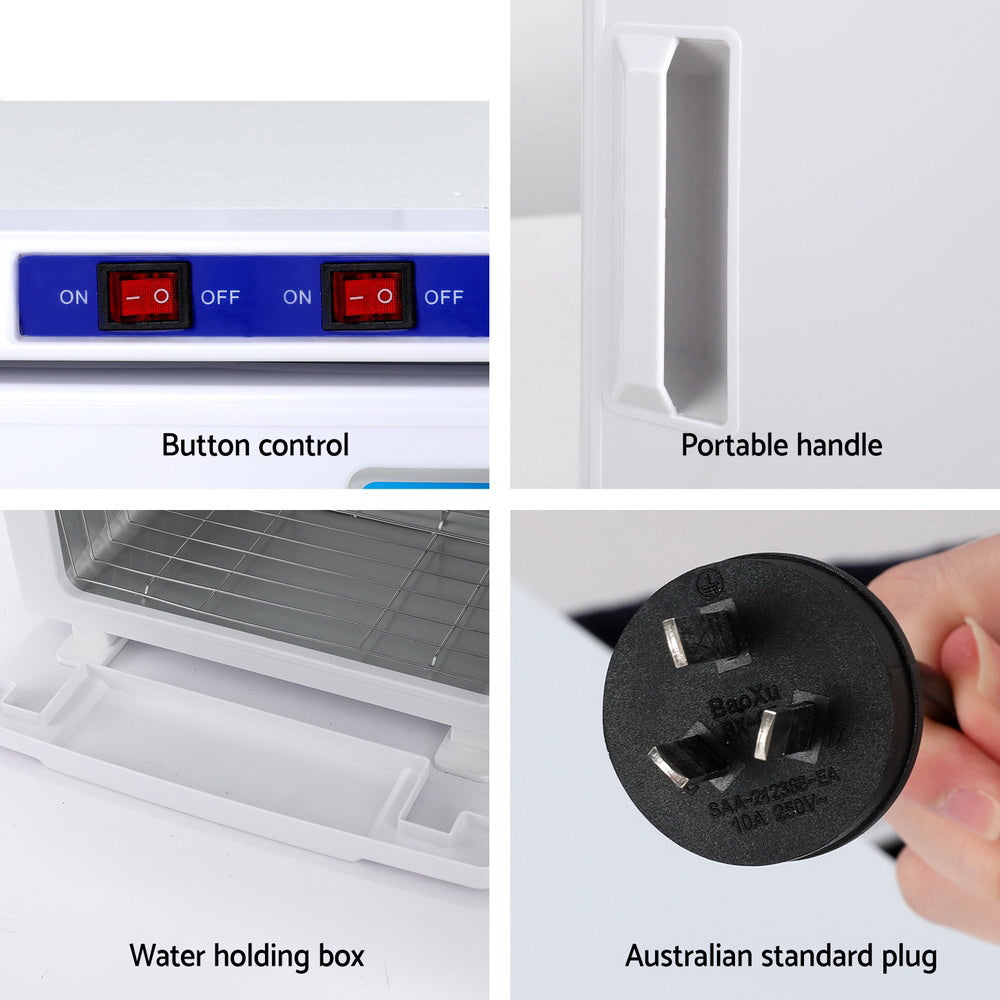 32L Towel Warmer UV Sterilizer Heater Cabinet - White